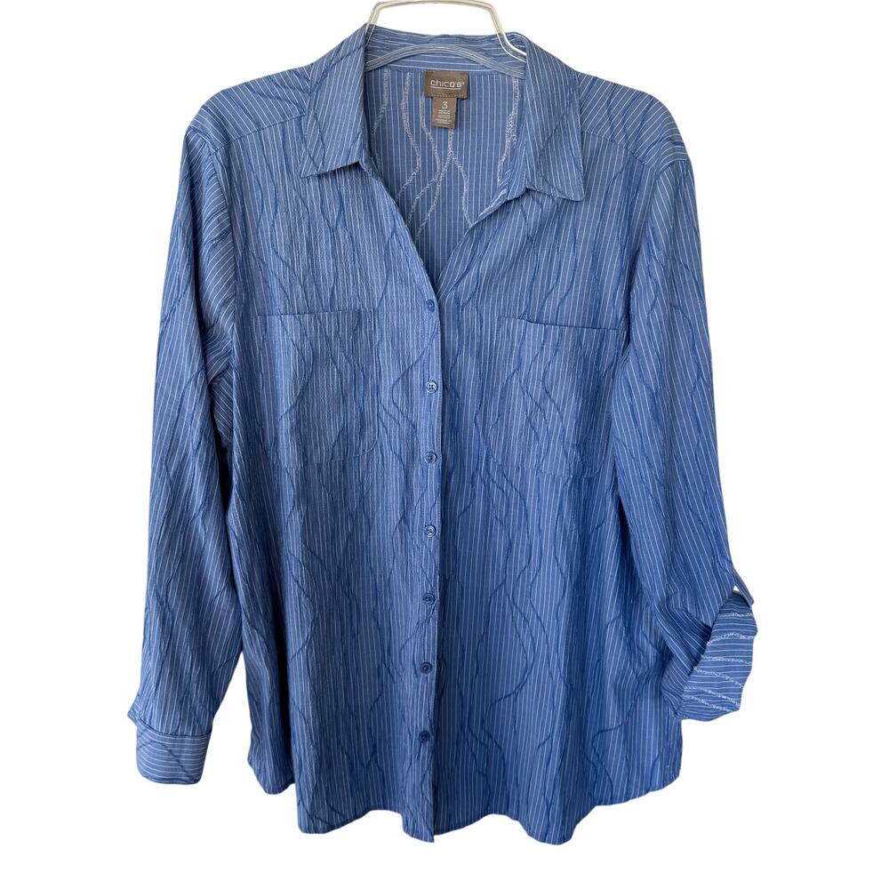 Chico’s Embroidered Buttondown shirt size XL
